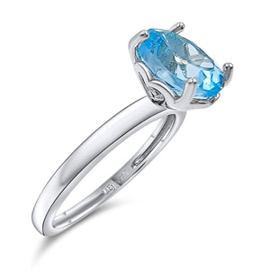 Natural Topaz Heart Ring - Uniquelan Jewelry