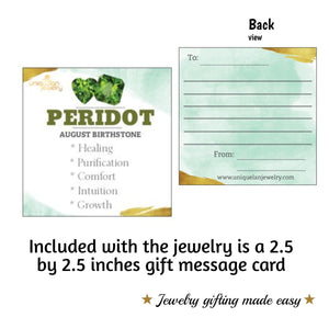 Peridot and Pearl Drop Earrings - Uniquelan Jewelry