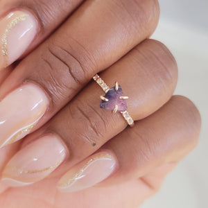 Raw Alexandrite Dainty Ring - Uniquelan Jewelry