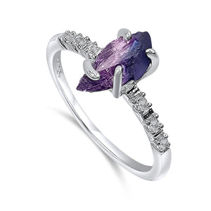 Raw Alexandrite Dainty Ring - Uniquelan Jewelry