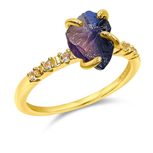 Raw Alexandrite Dainty Ring - Uniquelan Jewelry