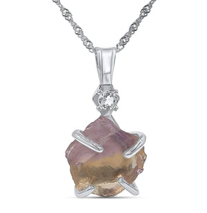 Raw Ametrine Crystal Necklace - Uniquelan Jewelry