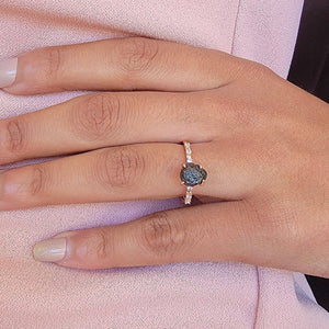 Raw Black Diamond Ring - Uniquelan Jewelry