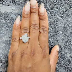 Raw Blue Topaz Ring