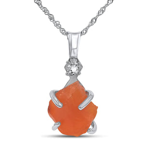 Raw Carnelian Necklace - Uniquelan Jewelry