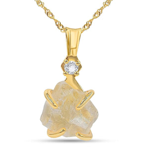 Raw Clear Quartz Crystal Necklace - Uniquelan Jewelry