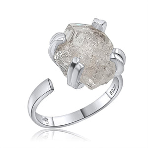 Raw Clear Quartz Ring - Uniquelan Jewelry