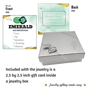 Raw emerald clusters stud earrings - Uniquelan Jewelry