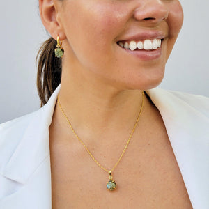 Raw Flashy Labradorite Necklace - Uniquelan Jewelry