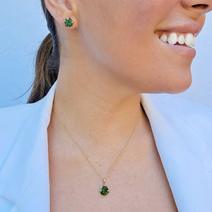 Green Tourmaline Necklace Set - Uniquelan Jewelry