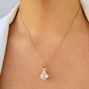 Raw Herkimer Diamond Necklace - Uniquelan Jewelry
