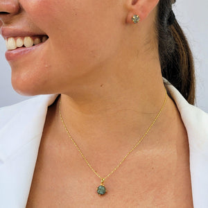 Raw Labradorite Dainty Necklace - Uniquelan Jewelry