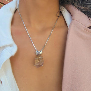 Raw Large Ametrine Necklace - Uniquelan Jewelry