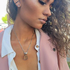 Raw Large Ametrine Necklace - Uniquelan Jewelry