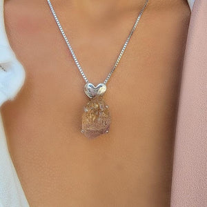 Raw Large Ametrine Necklace - Uniquelan Jewelry
