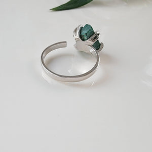Raw Malachite Adjustable Ring - Uniquelan Jewelry