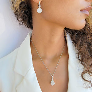 Raw Moonstone Drop Earrings - Uniquelan Jewelry