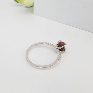 Raw Ruby Dainty Ring - Uniquelan Jewelry