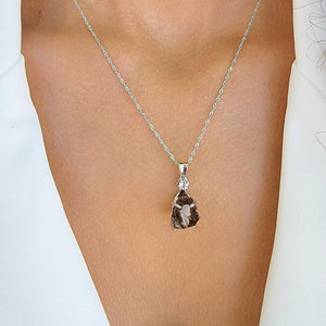 Raw Smoky Quartz Necklace - Uniquelan Jewelry