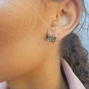 Raw Smoky Quartz Stud Earrings - Uniquelan Jewelry