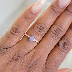 Raw Tanzanite Dainty Ring - Uniquelan Jewelry