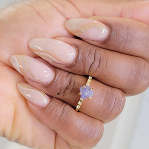 Raw Tanzanite Dainty Ring - Uniquelan Jewelry