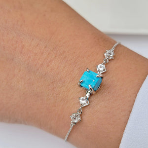 Raw Turquoise Chain Bracelet - Uniquelan Jewelry
