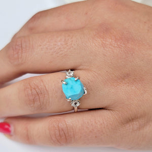 Raw Turquoise Statement Ring - Uniquelan Jewelry