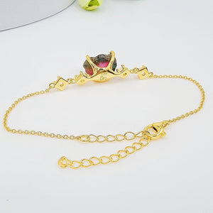 Raw Watermelon Tourmaline Bracelet - Uniquelan Jewelry