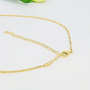 Raw Yellow Sapphire Necklace - Uniquelan Jewelry