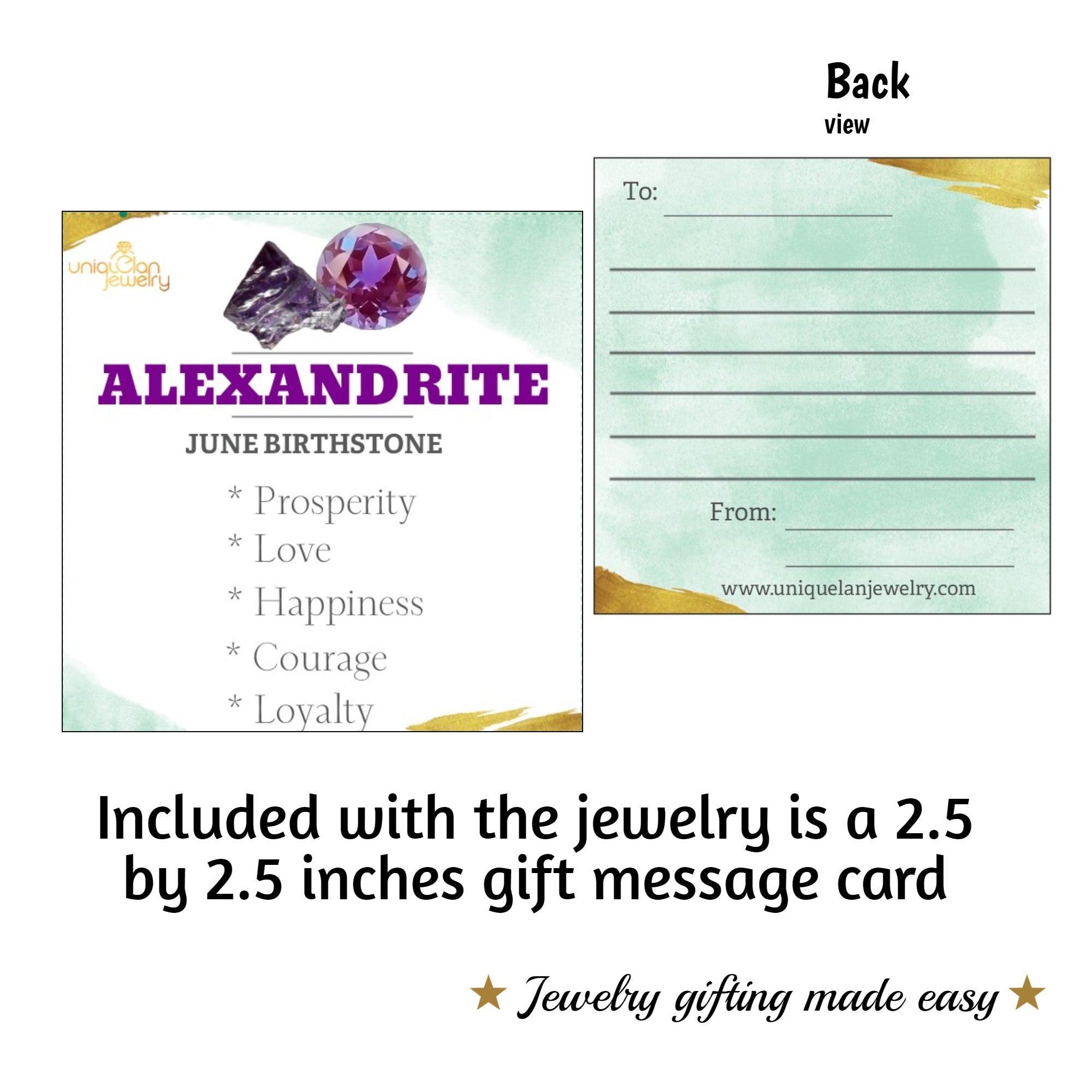 Real Alexandrite Bezel Necklace - Uniquelan Jewelry