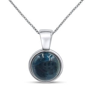 Real Chrysocolla Bezel Necklace - Uniquelan Jewelry