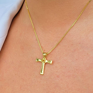 Real Citrine Cross Necklace - Uniquelan Jewelry