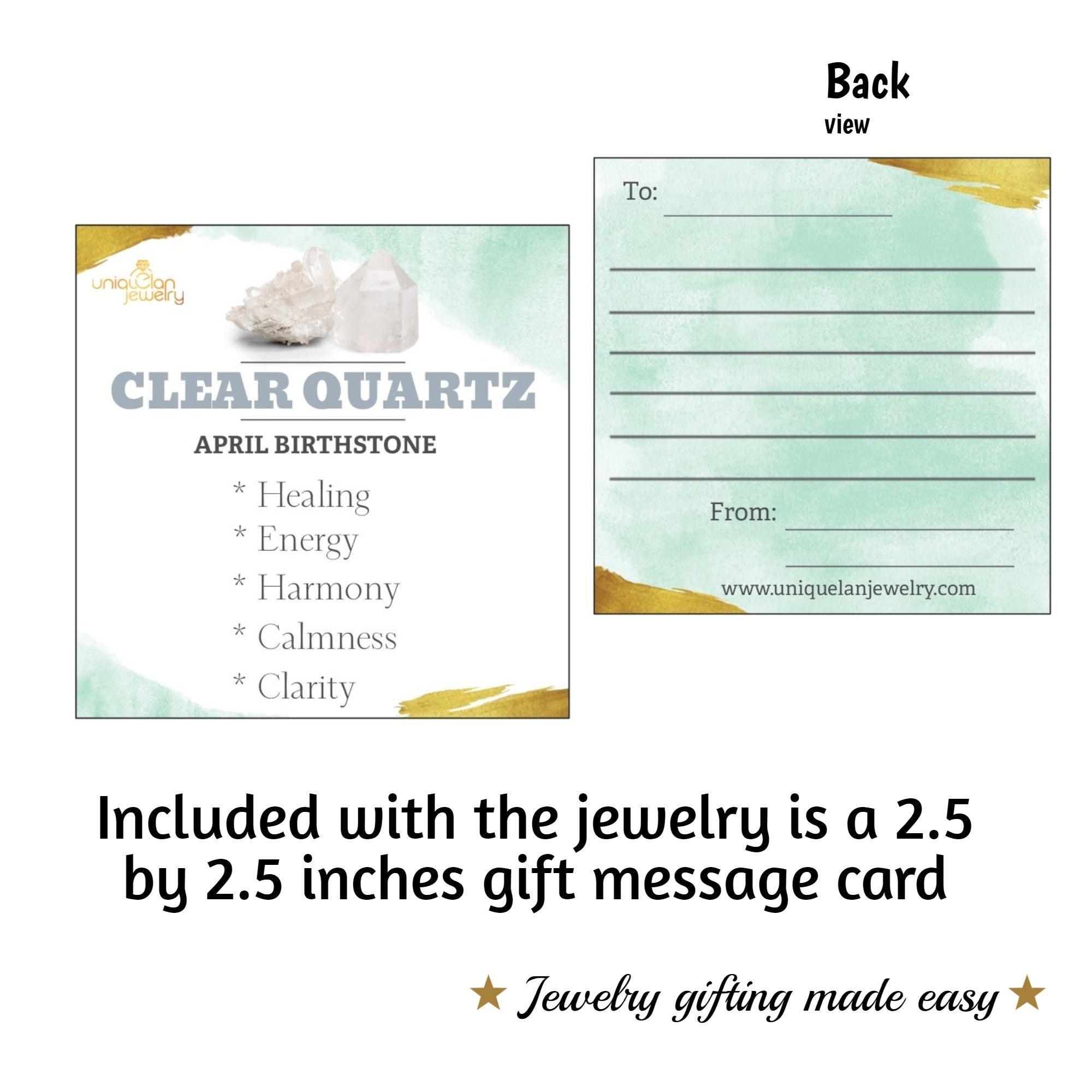 Real Clear Quartz Bezel Necklace - Uniquelan Jewelry