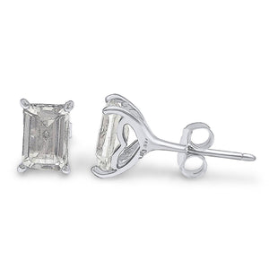 Real Clear Quartz Heart Earrings - Uniquelan Jewelry