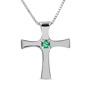 Real Emerald Cross Necklace - Uniquelan Jewelry