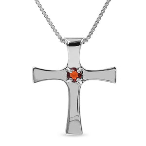 Real Garnet Cross Necklace - Uniquelan Jewelry
