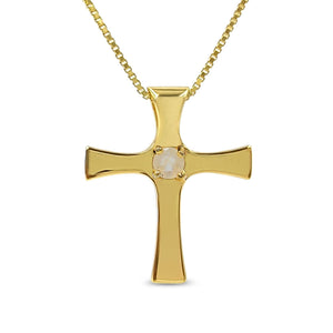 Real Moonstone Cross Necklace - Uniquelan Jewelry