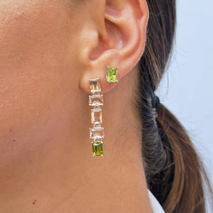 Real Peridot Heart Stud Earrings - Uniquelan Jewelry