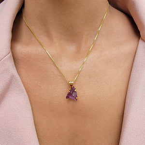 Real Raw Stone Alexandrite Pendant Necklace - Uniquelan Jewelry