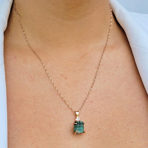 Real Raw Emerald Necklace - Uniquelan Jewelry