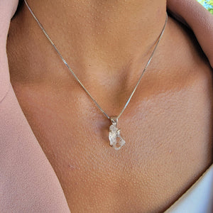 Real Raw Herkimer Diamond Pendant - Uniquelan Jewelry