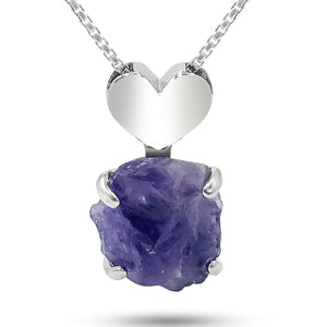 Real Raw Large Amethyst Necklace - Uniquelan Jewelry