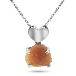 Real Raw Large Sunstone Necklace - Uniquelan Jewelry