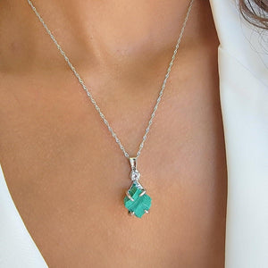 Real Raw Malachite Necklace - Uniquelan Jewelry