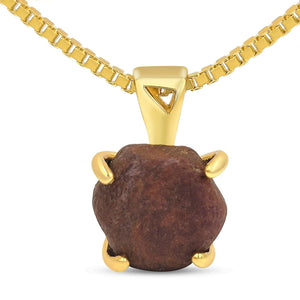 Real Raw Ruby Pendant Necklace - Uniquelan Jewelry