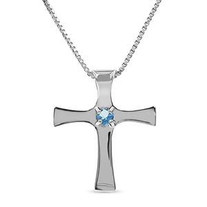 Real Topaz Cross Necklace - Uniquelan Jewelry