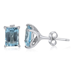 Real Topaz Heart Stud Earrings - Uniquelan Jewelry