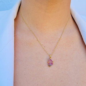 Watermelon Tourmaline Necklace Set - Uniquelan Jewelry