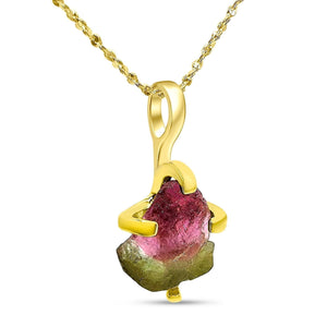Watermelon Tourmaline Necklace - Uniquelan Jewelry